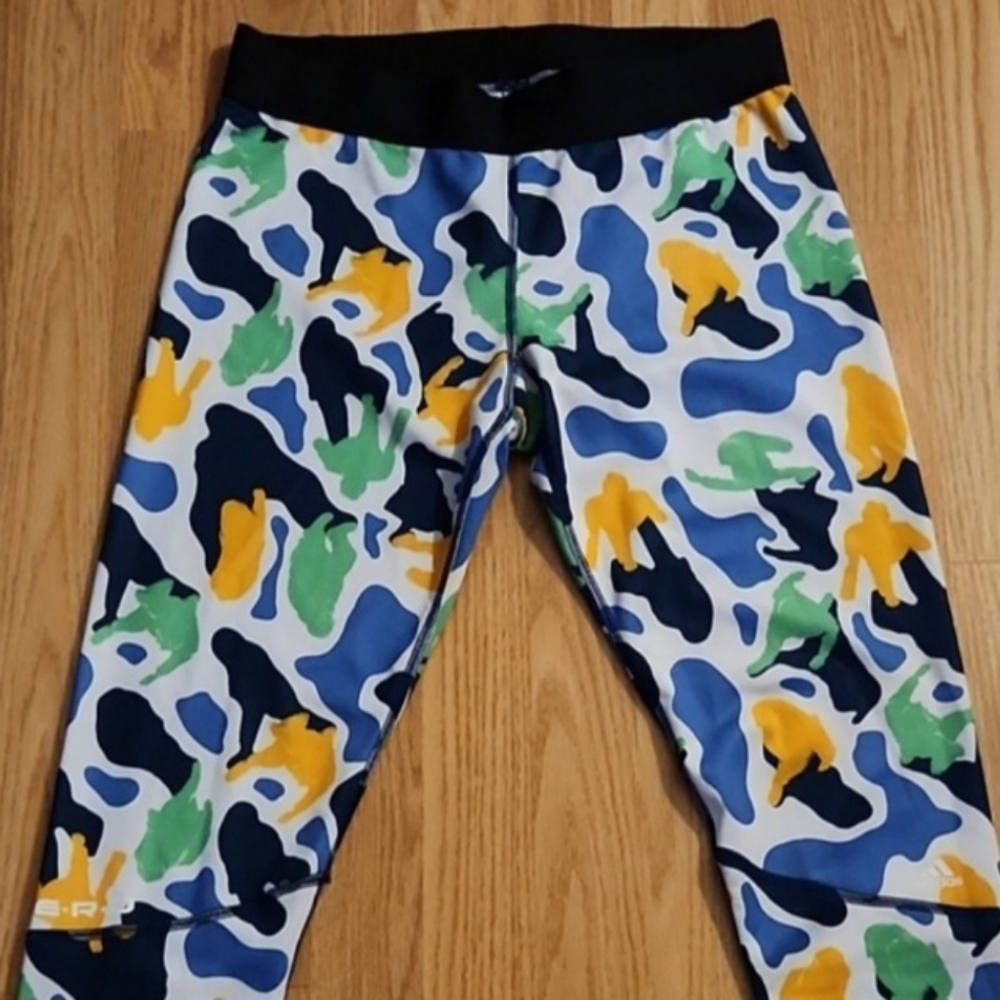 Adidas techfit multi color leggings L